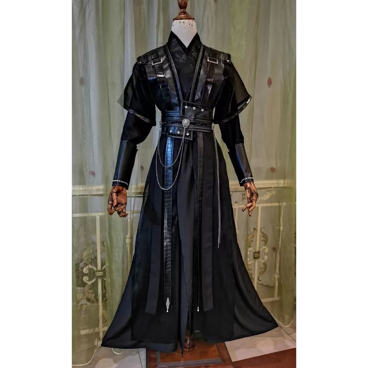 Ancient costume black strength suit